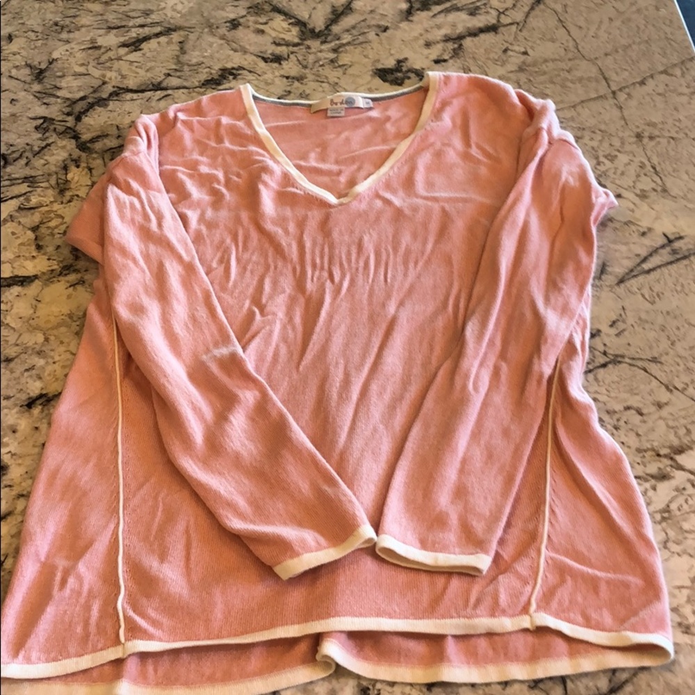 Boden Pink V-Neck Sweater